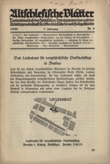 Altschlesische Bl&auml;tter 1932 : Jg.7, Nr 5