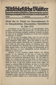 Altschlesische Bl&auml;tter 1933 : Jg.8, Nr 2