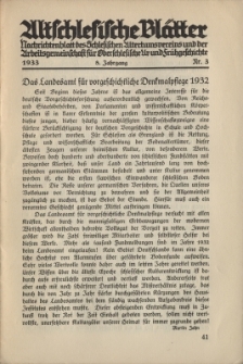 Altschlesische Bl&auml;tter 1933 : Jg.8, Nr 3