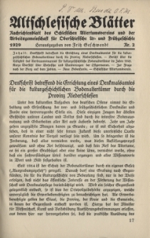 Altschlesische Bl&auml;tter 1929 : Jg.4, Nr 2