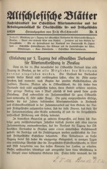 Altschlesische Bl&auml;tter 1929 : Jg.4, Nr 3