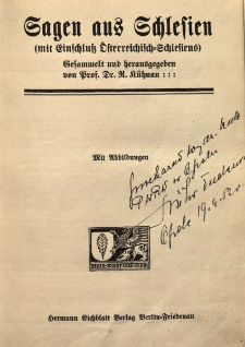 Sagen aus Schlesien : (mit Einschluss &Ouml;sterreichisch-Schlesiens)