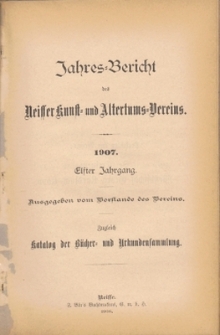 Jahresbericht des Neisser Kunst- und AltertumsVereins 1906