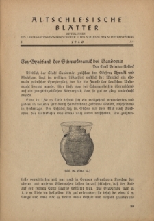 Altschlesische Bl&auml;tter 1940 : Jg.15, Nr 3
