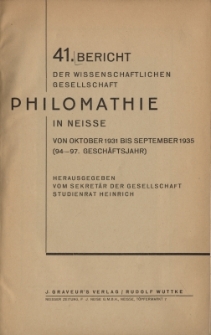 Ber.41 : von Oktober 1931 bis September 1935