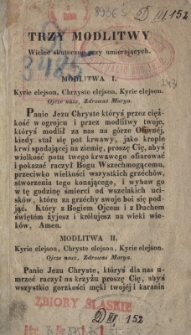 Trzy modlitwy wielce skuteczne przy umierających