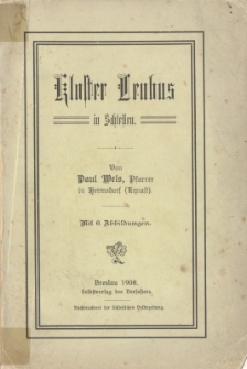 Kloster Leubus in Schlesien