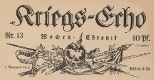Kriegs-Echo: Wochen-Chronik 13