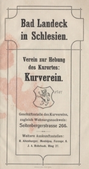 Bad Landeck in Schlesien : Kurverein E.V. 1911