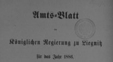 Amtsblatts der K&ouml;niglichen Regierung zu Liegnitz f&uuml;r das Jahr 1886. Nr.12