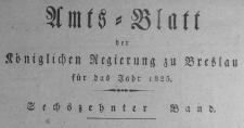 Amtsblatt der K&ouml;niglichen Regierung zu Breslau, 1825. St&uuml;ck 51
