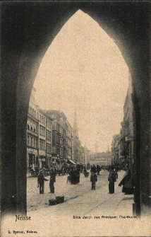 Nysa : widok na rynek od strony Bramy Wrocławskiej