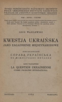 Kwestja ukraińska jako zagadnienie międzynarodowe
