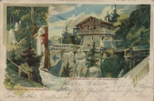 Sudety : G&oacute;ry Stołowe - wodospad i domek szwajcarski