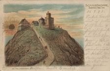 Śnieżka : szczyt g&oacute;ry ze schroniskiem