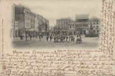 Głubczyce : widok na rynek i ulicę Moniuszki