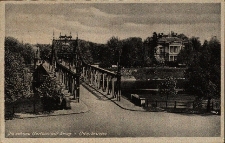 Brzeg : Most Odrzański, po prawej stronie willa Molla