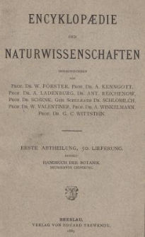 Handbuch der Botanik. Bd.3, Lfg.19