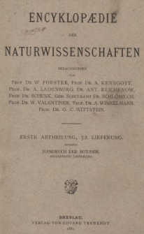 Handbuch der Botanik. Bd.3, Lfg.20