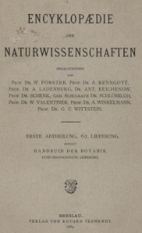 Handbuch der Botanik. Bd.4, Lfg.25