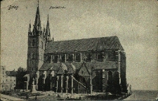 Brzeg : Kościół pw. św. Mikołaja, pomnik Marcina Lutra