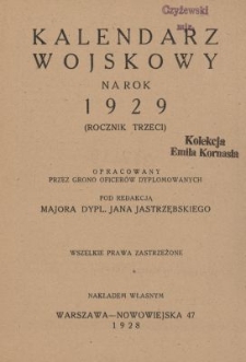 Kalendarz Wojskowy na Rok 1929 (rocznik trzeci)