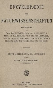 Handbuch der Mathematik. Bd.2, Lfg.8